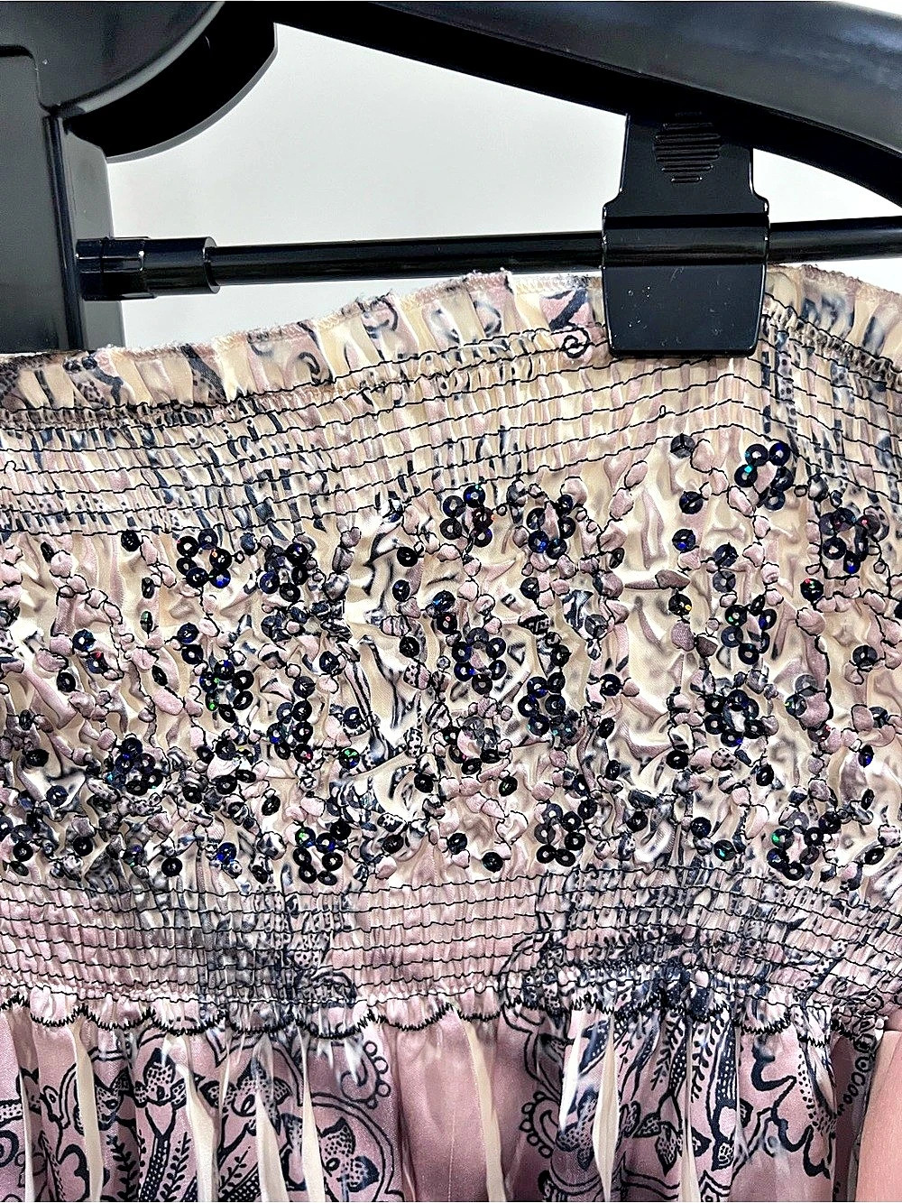 Lapis Y2K Strapless Sequin Paisley Midi Dress - Picture 6 of 6